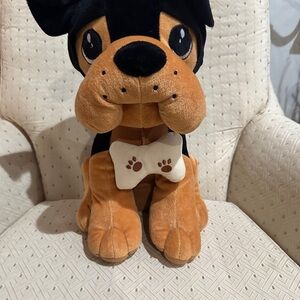 stuffed dog excellent condition approximately 17 inches.